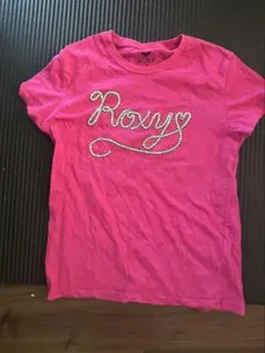 Roxy プリントTシャツ Mサイズ ピンク　かわいい ギャル 平成 古着 夏