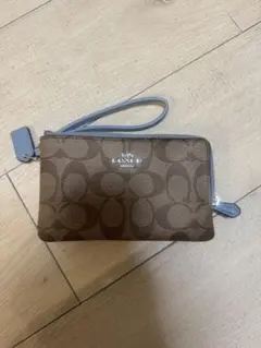 COACH ブラウン キャンバスポーチ