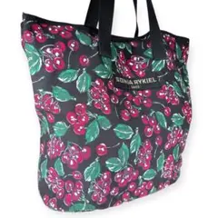 【極美品】SONIA RYKIEL ソニアリキュエル　チェリー柄　トートバッグ