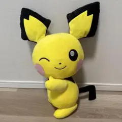 ポケットモンスター　ほぺぴためちゃでかピチューぬいぐるみ