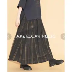 AMERICAN HOLIC＊チェックリバーシブルチュールスカート