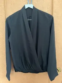 VICKY 長袖ラップシャツ サイズ2 黒