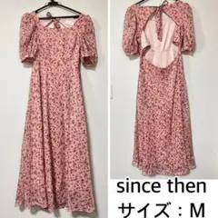 since then❤️バックオープンフラワーワンピース　シンスゼン