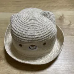 クマの顔デザイン 麦わら帽子 44cm