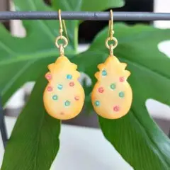 パイナップルクッキー　ピアス　④