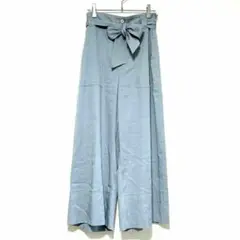 n0341【ギャバジンケーティー】ワイドパンツ　バックゴム　ストレッチ