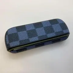 h3 iqos イルマ アイコス 専用 ケース ドアカバー セット 市松 青 黒