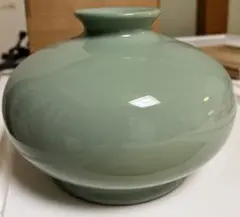 初代　宮永東山作　青磁　花瓶　箱　検索:三浦竹泉 清風与平 高橋道八 煎茶道具 初代 宮永東山作 青磁 花瓶 箱 検索:三浦竹泉 清風与平 高橋道八