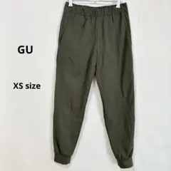 ジーユー　GU ドライストレッチジョガーパンツGA XS オリーブ　ジャージ