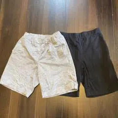 UNIQLO ドライアクティブショートパンツ 130サイズ グレー ブラック2枚