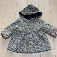 内側フリース 花柄コート 90
