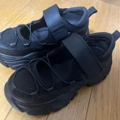Zipper ボリュームソールスニーカー (ブラック) サイズ: s