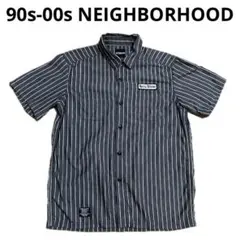 NEIGHBORHOOD ストライプ 半袖シャツ ワークシャツ 初期 ワッペン