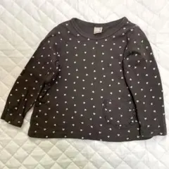プティマイン　ハート柄 長袖カットソー　100