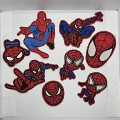 スパイダーマン 刺繍 ワッペン アップリケ 8個セット