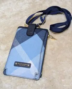 美品☆BLUE LABEL CRESTBRIDGE スマホショルダーバッグ水色