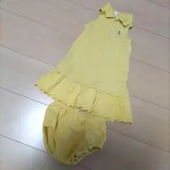 12M Ralph Lauren ワンピース　インナーパンツ　イエロー