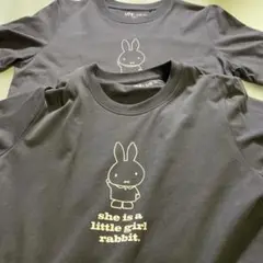 ユニクロUT2枚まとめ売りUNIQLO ミッフィー Tシャツ 半袖 黒系