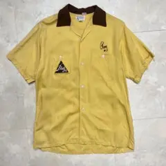 vintage 60s bi-color rayon ボーリングシャツ M