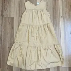 【値下げ】GAP ノースリーブ ティアードドレス ベージュ