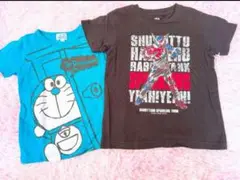 ドラえもん＆仮面ライダーTシャツ 2枚セット