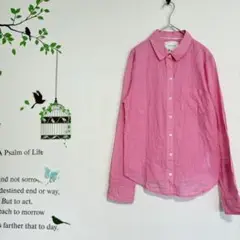 FOREVER21 /ギンガムチェック コットンシャツ 綿100% 長袖 ピンク