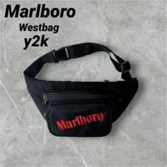 希少　Marlboro　マルボロ　ウエストバック　ポーチ　レッド 非売品】90年代marlboroマルボロウエストポーチショルダー