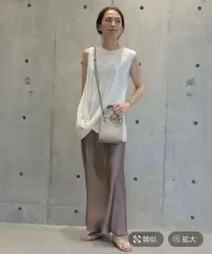 リベールサテンロングスカート