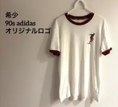 【adidas】90s オリジナルロゴ　プリント 白 ホワイト　L