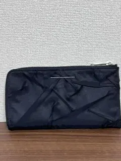 新品 MM6 メゾンマルジェラ L字ファスナー 長財布 薄型 ブラック