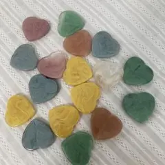 【17個セット】ハート　パーツ　カボション　ハンドメイド　ビーズ