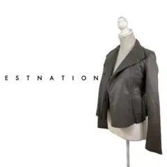 09T114☆ ESTNATION 羊革 裏地付き レザージャケット アウター