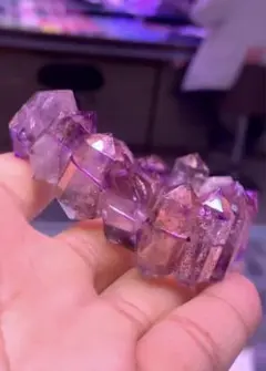 ⭐︎【高級】フラワー パープルルチル スーパーセブン ブレスレット 83.6g