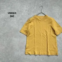 a1591＊UNIQLO 半袖Tシャツ　マスタードイエロー【M】綿100%