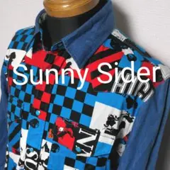 aw28. Sunny Sider 長袖シャツ インディゴブルー