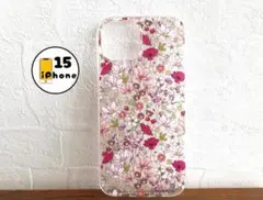 【割引有り】iPhone15 ケース　カバー　スマホケース クリアーケース　花
