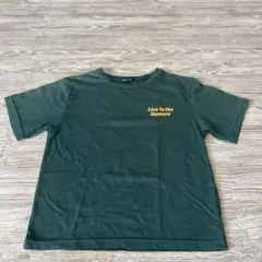 ダークグリーン Tシャツ「Live in the Moment」