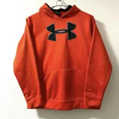 UNDER ARMOUR オレンジ フード付きパーカー YXL（160）