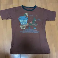 Tシャツ　半袖　トップス　ブラウス　プリント　柄　BLUE DE CHINE