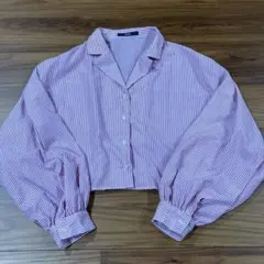 OFALO ストライプピンクシャツ