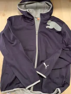 PUMA フルジップフード付きジャケット M ネイビー