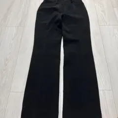 ブラック スラックス フレアスタイル　礼服　リクルートスーツ　パンツ