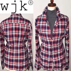 美品 wjk フック シャツ 定価2.5万円程 日本製 M チェック ドメス 秋