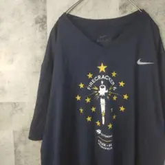 ナイキ半袖TシャツUSA古着ビッグオーバーサイズネイビー2XL　A13,55