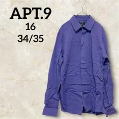 APT.9 【16】パープル スリムフィット 長袖シャツ 紫 シンプル