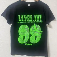 LANCK AWI マレーシア　ブラック Tシャツ S 蛍光