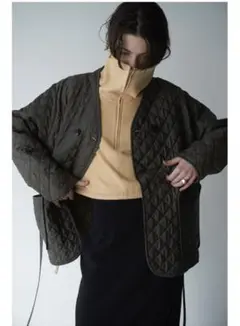QUILTING NO COLLAR JACKET