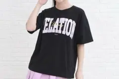 新品未使用タグ付PINK-latteサテンアップリケTシャツ160（150）