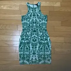 H&M ノースリーブワンピース S グリーン　美品☆