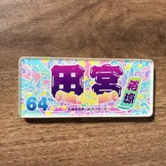 北海道日本ハムファイターズ　応援グッズ　アクリルステッカー　田宮裕涼　選手